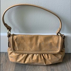 FENDI chef bag bright gold coated leather